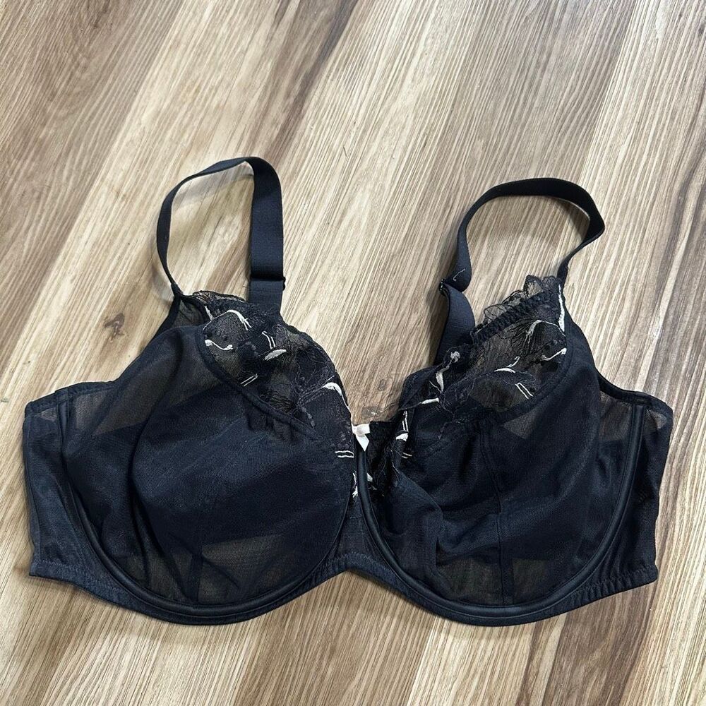 Understance black lace unlined underwire 46I Bra